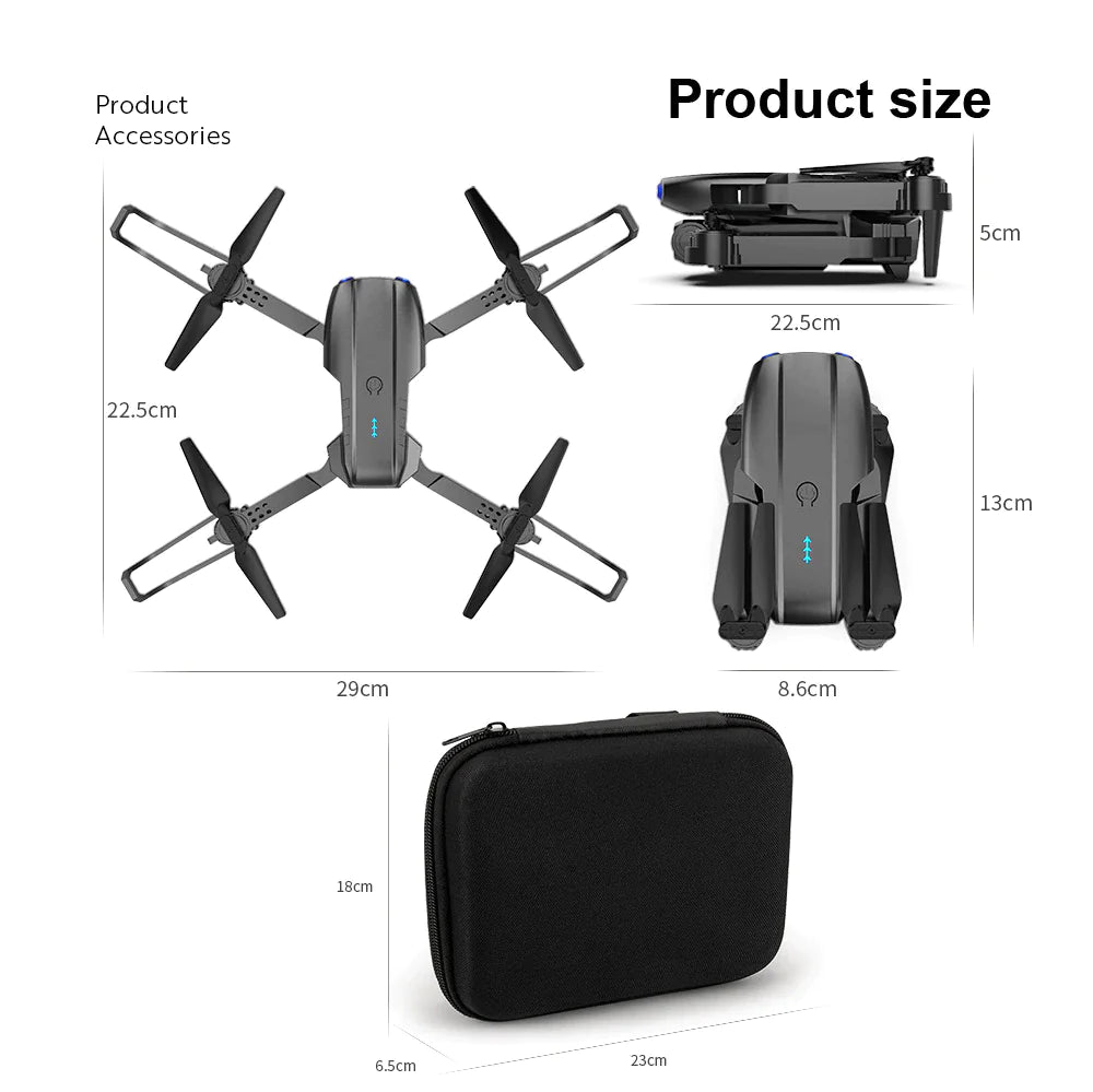 Drones Quadcopter 5G 4K GPS Drone X Pro with HD Dual Camera WiFi FPV Foldable RC