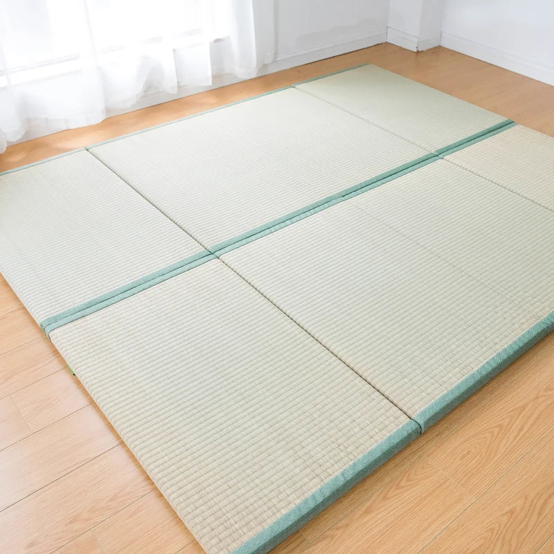 Folding JapaneseComfortable  Tatami Mattress Mat Rectangle Large Foldable Floor Straw Mat For  Sleeping Tatami Mat Flooring