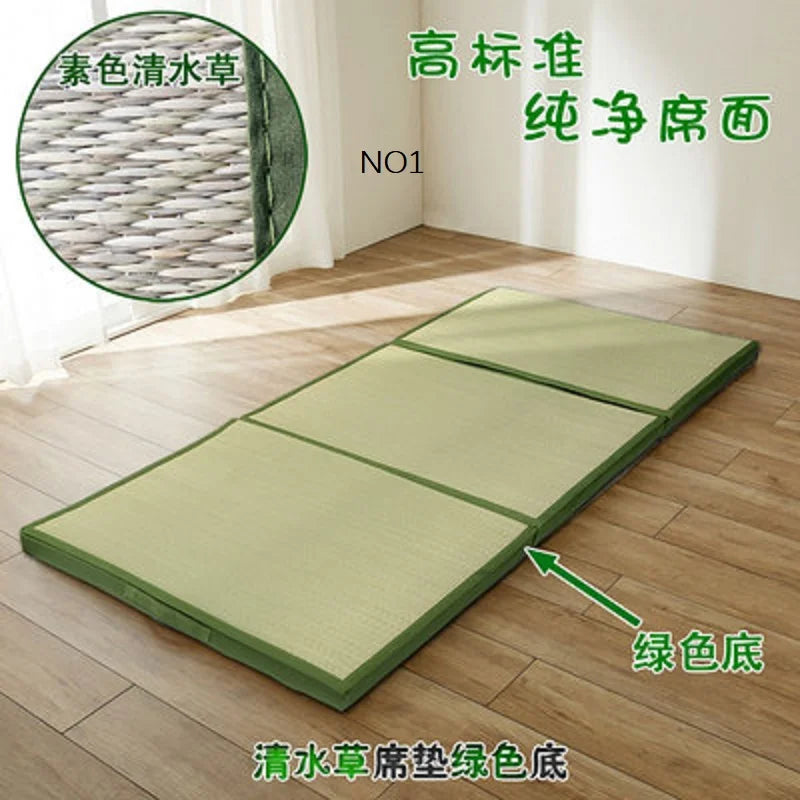 Folding JapaneseComfortable  Tatami Mattress Mat Rectangle Large Foldable Floor Straw Mat For  Sleeping Tatami Mat Flooring