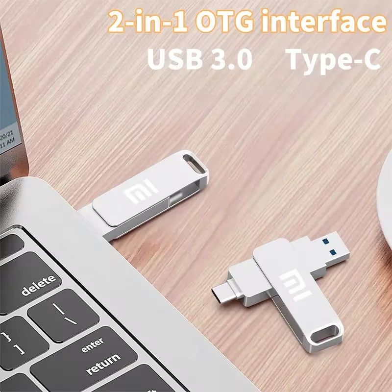 Xiaomi 64TB Pen Drive 16TB 256G 128G OTG 2 IN 1 Type C Memoria Usb Flash Drive High Speed Memory Stick 512G For PC Mini PenDrive