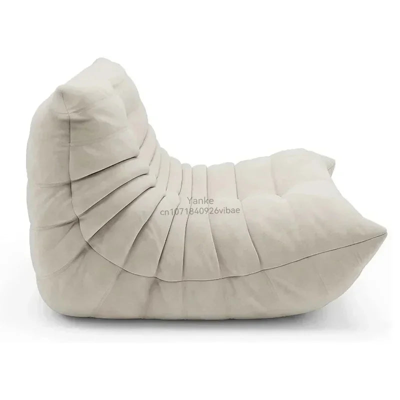 Nordic Cat Scratch Sofa Stylish Lazy Chair Caterpillar Design Comfortable Suede Lovely Single Chair for Bedroom Living Room