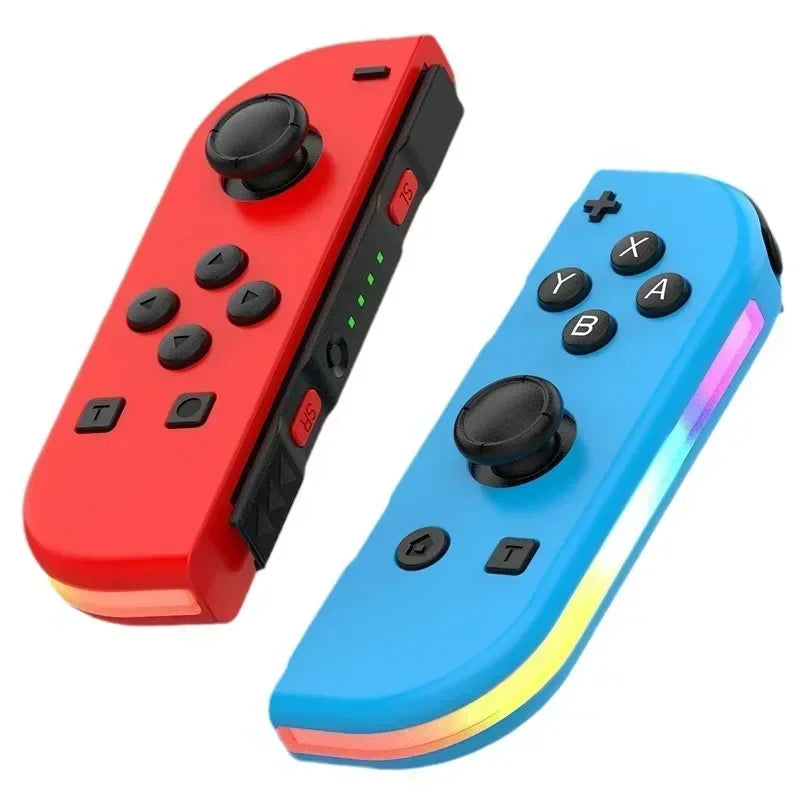 Switch joycon left and right gamepad colorful RGB light effect wake up 5.2 bluetooth vibration somatosensory gamepad