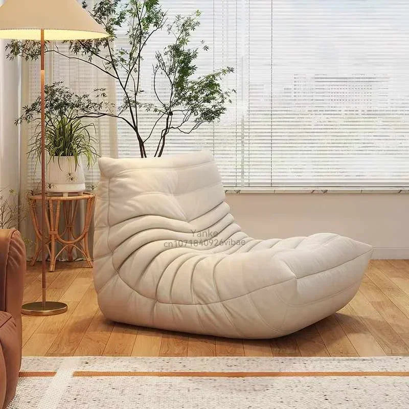 Nordic Cat Scratch Sofa Stylish Lazy Chair Caterpillar Design Comfortable Suede Lovely Single Chair for Bedroom Living Room