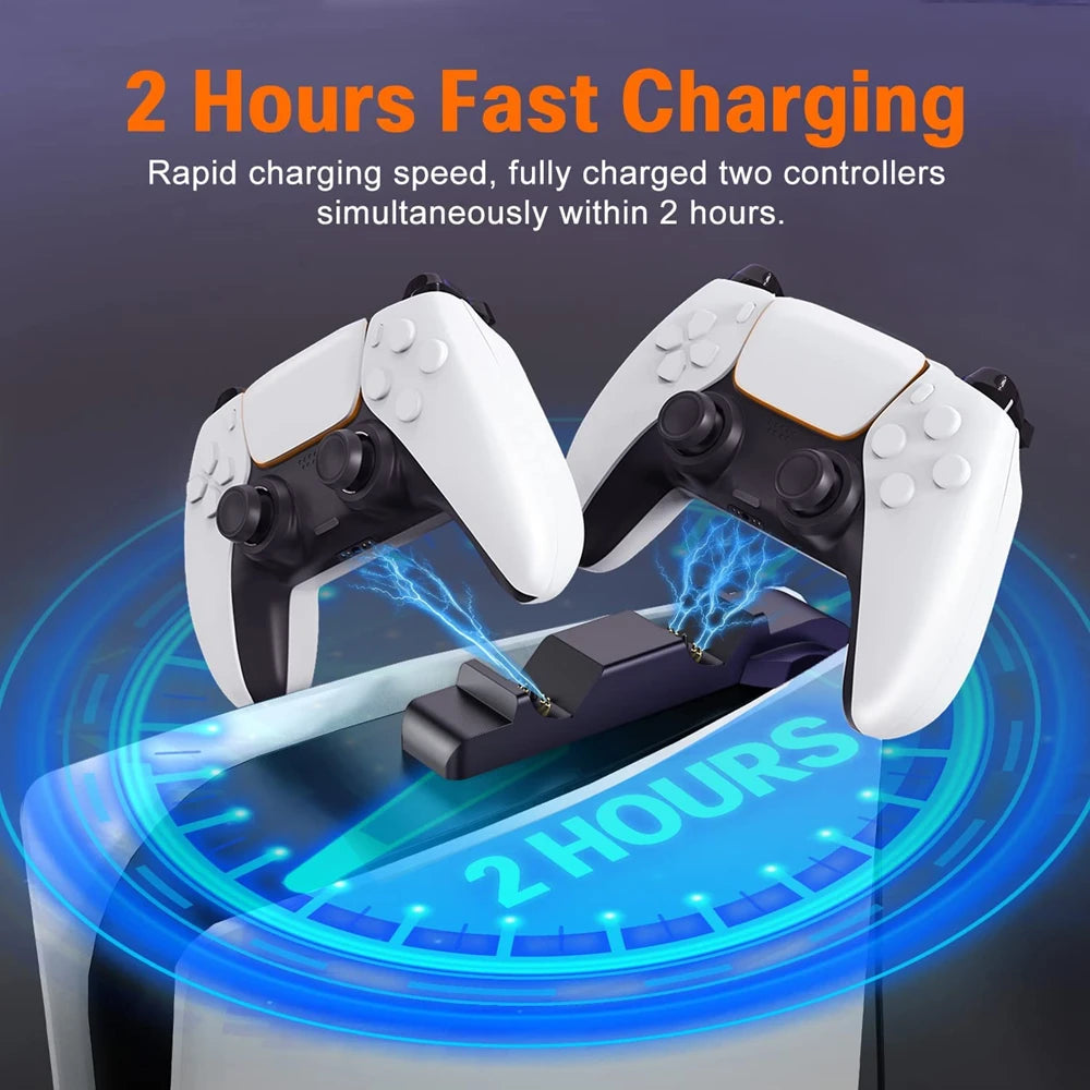 for PS5 Controller Charger Station Dual Socket Fast Charging Cradle Dock for Playstation 5 Gaming Handle PS5 Accessories