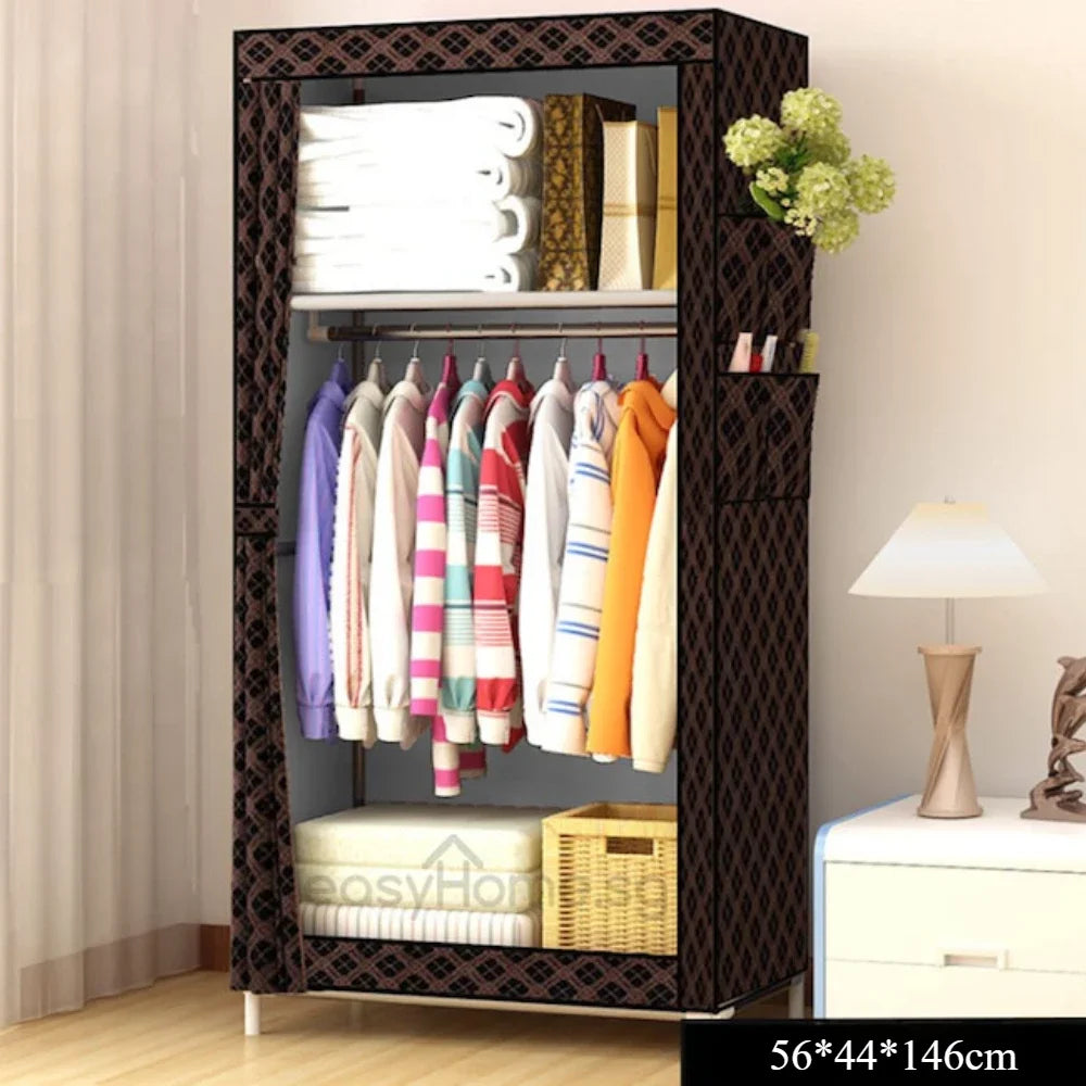 Minimalist Foldable Wardrobe Plastic Storage Cabinet Room Furniture Cheap Bedrooms Wardrobes Closet Armable Home Storage Rack