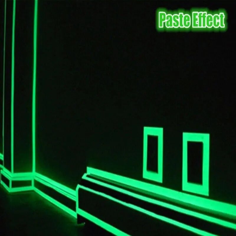 2PC Luminous Tape Self Adhesive Glow In The Dark Wall Sticker Fluorescent Light