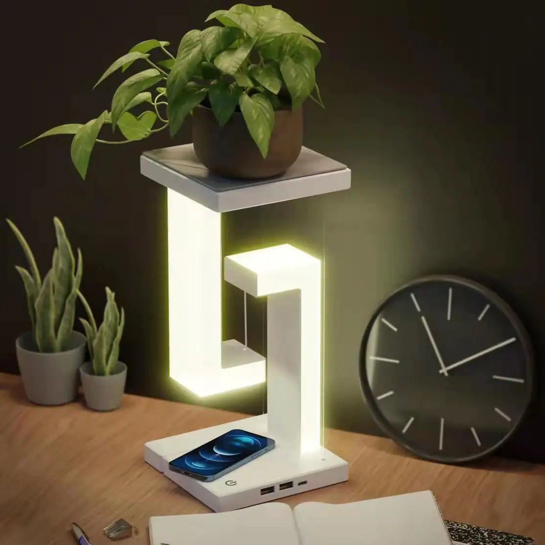 Smartphone Wireless Charging Suspension Table Lamp