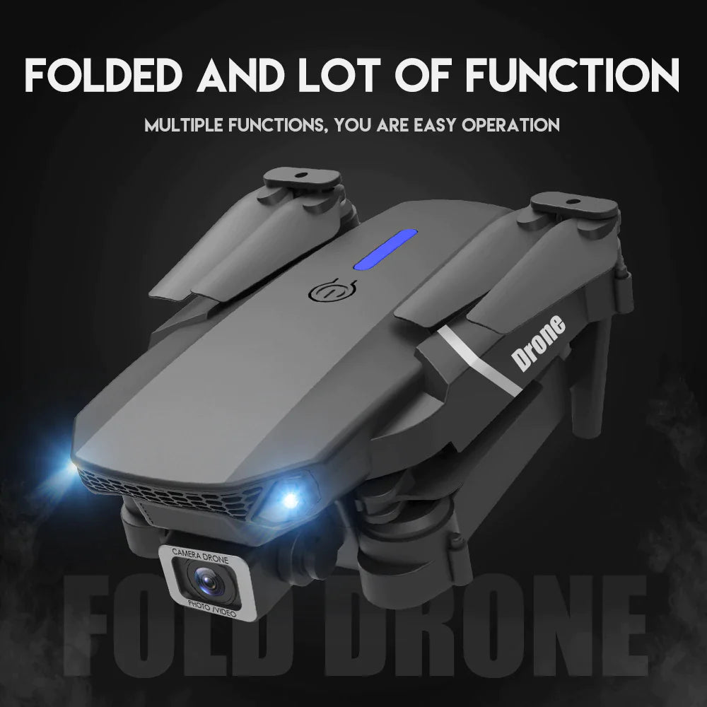 2023 New RC Drone With 4K HD Dual Camera WiFi FPV Foldable Quadcopter +4 Battery